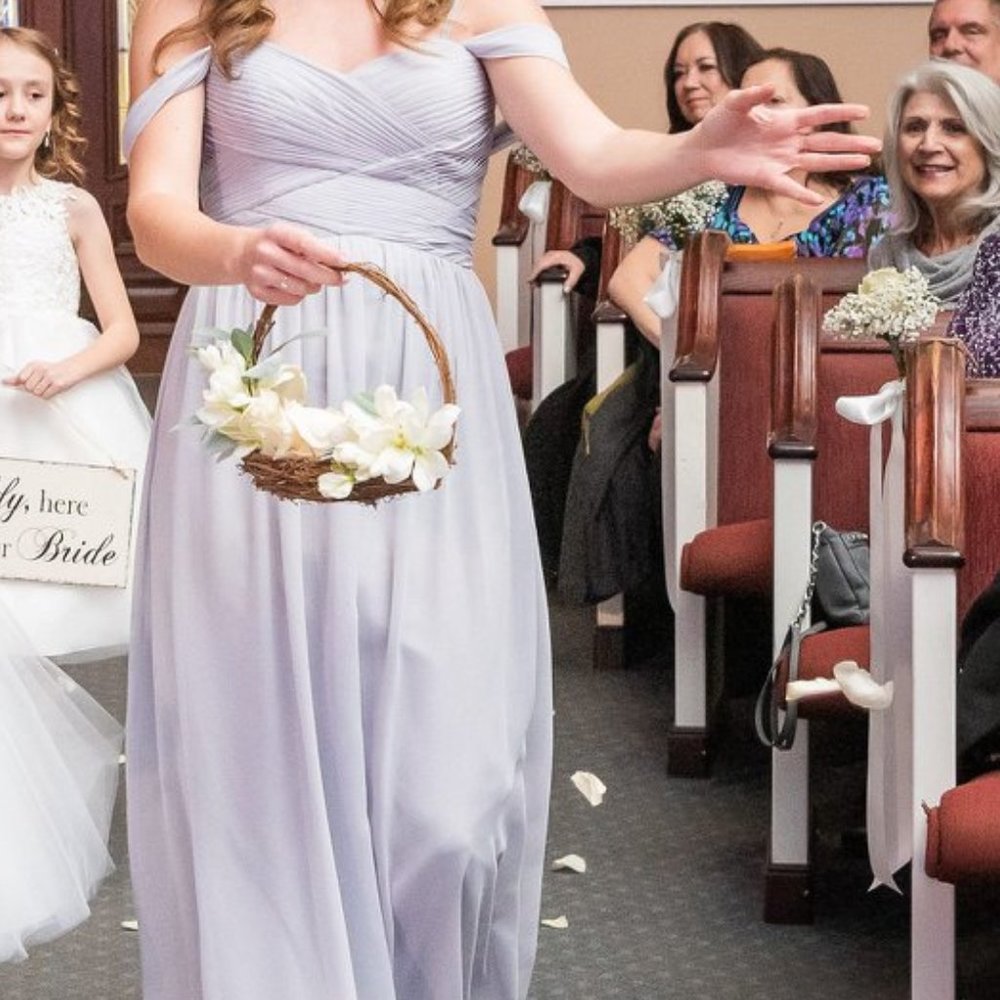 Revelry Kennedy Chiffon  Dress - Dove Grey